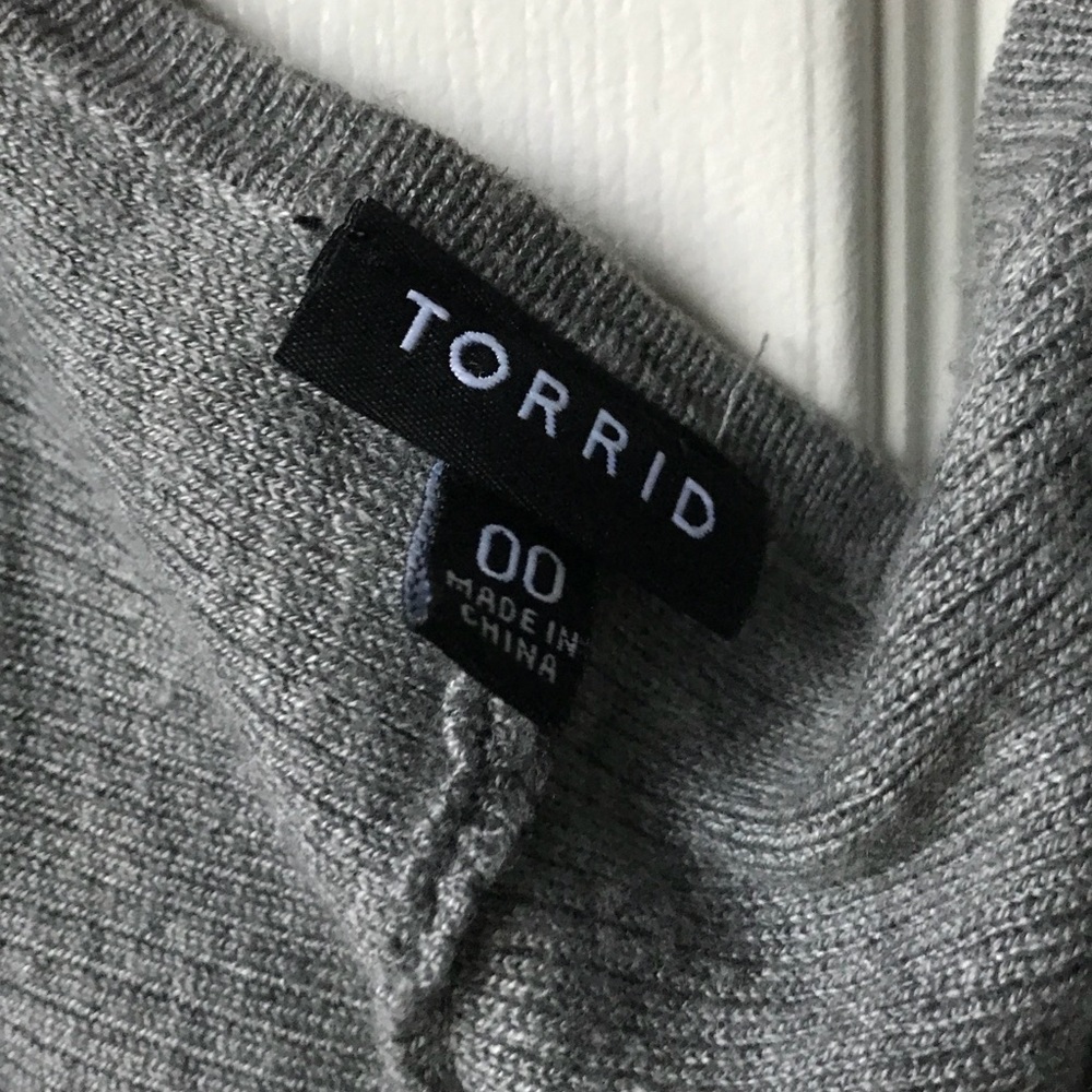 Grey asymmetrical sweater